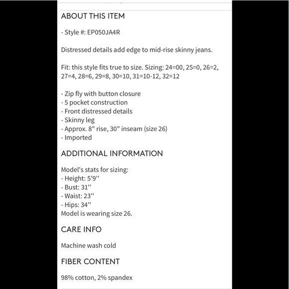 🚨 Sale NWT STS Blue White Distressed Jeans - Picture 4 of 6